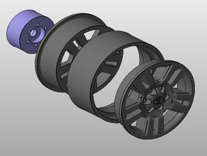 toyota prado wheels scx10 trx4 axial axialracing wraith rcbody rcwheels rc car tamiya traxxas trx-4 3d print model - Mito3D