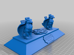 hufflepuff Doppel-Nadelhalter Skulpturen harry potter Nadelhalter 3d print model - Mito3D