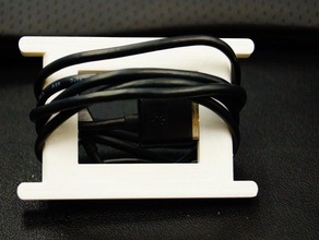 usb cord wrap - rounded ends computer cable management 3d print model - Mito3D
