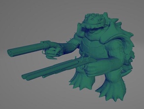 tortle gunslinger toy & game accessories 3d print model - Mito3D
