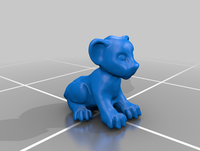 bebê de leão animais filhote 3d print model - Mito3D
