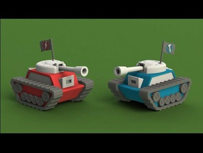 mini puzzle tank toys & games char war 3d print model - Mito3D