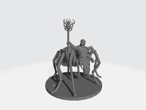 drider nezznar toy & game accessories dnd miniature drow dungeons dragons 28mm ttrpg 3d print model - Mito3D