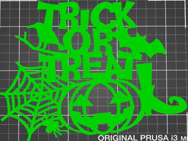 trick, treat - halloween Dekor 3D print model - Mito3D