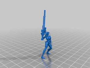 vindicare assassin girl but without pillar toys & games 3d print model - Mito3D
