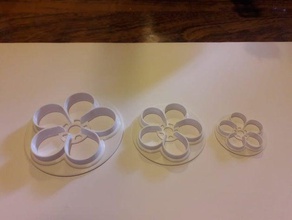 cortante flores Ausstechformen Küche und Esszimmer 3d cookie cutters cookiecutter cutter Blume 3d print model - Mito3D