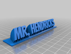 mr hendricks de la oficina personalizado 3d print model - Mito3D