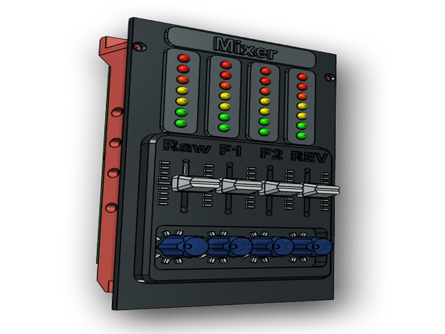 farm synth mixer panel electronics audio diy logicblox modular synthesizer 3D print model - Mito3D