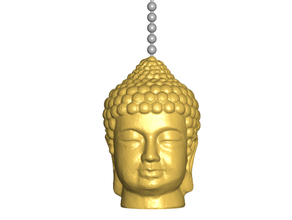 buddha-pull-ball chain Schlüsselanhänger Knopf Griff fob Kreuzblumen Dekor buddha flashforge - pullchain pull-Kette pull-string 3d print model - Mito3D