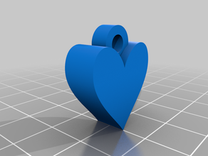 heart pendant accessories 3d print model - Mito3D