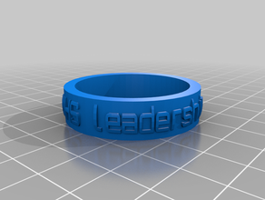 liderazgo anillo de la moda personalizado 3d print model - Mito3D