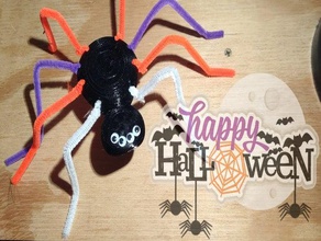 pipecleaners halloween 3d de la araña art los niños escuela 3d print model - Mito3D