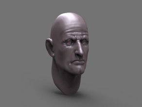bosquejo 1 las esculturas cabeza los auriculares masculino escultura 3d print model - Mito3D
