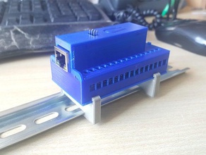 din mountable case arduino nano ethernet shield terminal adapter io electronics 3d print model - Mito3D
