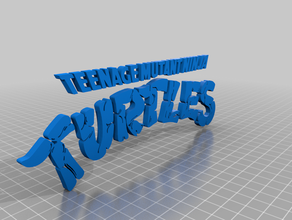 teenage mutant ninja turtles logo oggetti di scena il mutante tmnt le tartarughe 3d print model - Mito3D