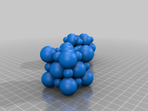 nacl-ionic lattice klein 3d-drucken Chemie Chemie-Modell edu Bildung Modell 3d print model - Mito3D