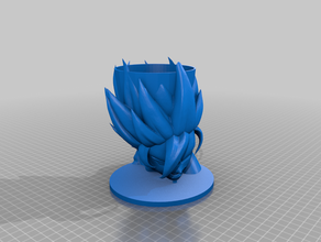 goku flower planter dragon ball z household 3d print model - Mito3D
