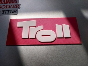 troll logo - tirol fake 3d printing 3d print model - Mito3D