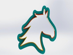 horse cookie cutter 3d printing head 3d print model - Mito3D
