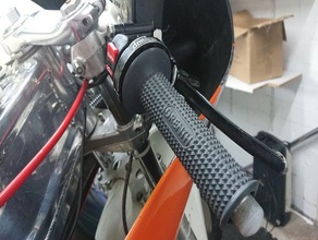 bike handgrips automotive drenth handgrip handlebar moped motorcylce steering 3d print model - Mito3D