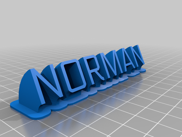 norman office customized 3D print model - Mito3D