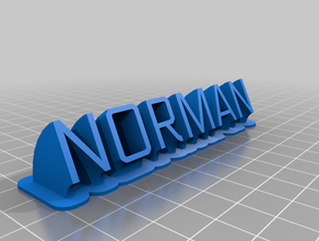 norman office customized 3d print model - Mito3D