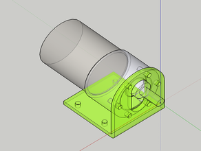 Blech verarbeitet Motorhalter engineering 3d print model - Mito3D