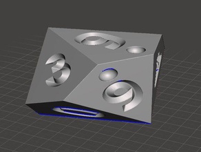 d10printerfriendly dice d10 3d print model - Mito3D