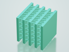 20mm cubo de celosía puente flexable-ish acoplador prueba la cosa La impresión en 3d flexable filiment flexible inútil por qué ¿por hacer 3d print model - Mito3D
