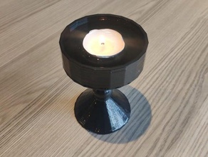 Teelichthalter Gral Dekor Kerze-Halter Dekoration supportless Teelicht-Halter 3d print model - Mito3D