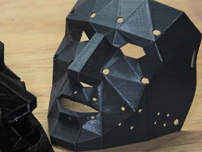 low poly mask holes 3d printing halloween 3d print model - Mito3D
