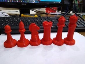 i pezzi degli scacchi il fai da te di re knigt queen rook 3d print model - Mito3D