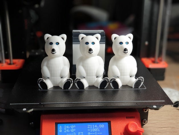 le nôtre polaire assis ours sculptures l'ours mk3 mmu mmu2s mk3s les nôtres polaires prus prusa i3 3D print model - Mito3D