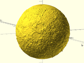 sphärischen textur-mapping openscad bump-mapping nodejs sphere textur 3d print model - Mito3D