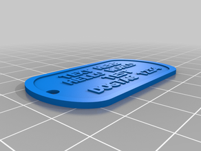 dogtag generic template 3d printing dog tag name nametag 3d print model - Mito3D