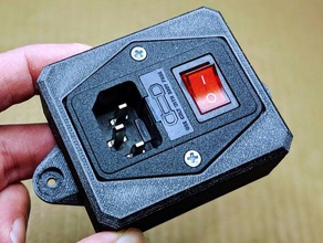 fused c14 switch box electronics enclosure iec320 power connector 3d print model - Mito3D