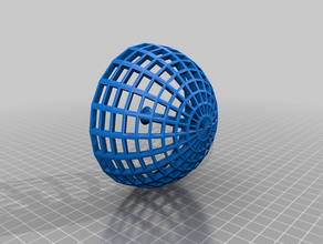 cage dome geodesic half 3d print model - Mito3D