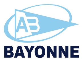 aviron bayonnais logo + pin sport & fitness all'aperto baiona bayonais francia il rugby union top14 3d print model - Mito3D