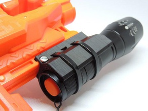 nerf tactical Taschenlampe Halterung nerf-schiene rail Fackel 3d print model - Mito3D