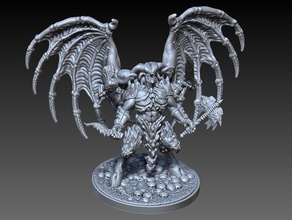 manzazuu demon lord 3d printing demonic dnd evil undead 3d print model - Mito3D