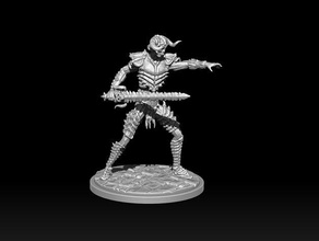 bone knight La stampa 3d cavaliere negromante non-morti 3d print model - Mito3D