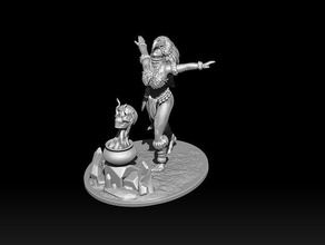 orc shamaness 3d printing dnd shaman 3d print model - Mito3D