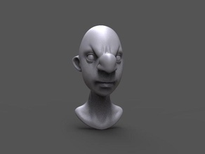 croquis 2 menos miedo goblin las esculturas el busto la criatura cabeza masculino 3d print model - Mito3D