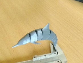 flexi dauphin jouets & jeux animal dolphin flexible de la mer 3d print model - Mito3D