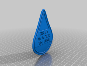 grey water use sign outdoor & garden outdoors safety signs tools 3d print model - Mito3D