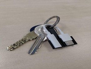 usb c 35 mm keychain pendant keychains 3d print model - Mito3D