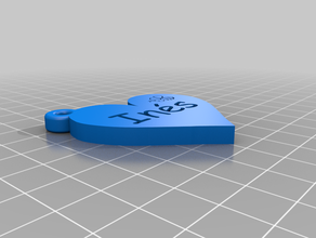 llavero corazón de la ines 3d print model - Mito3D