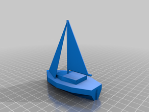 low-polygon sailboat vehicles classic sail 3d print model - Mito3D