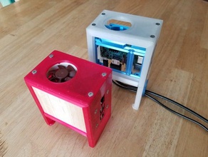 raspberry pi escritorio mini caja vertical de 40 mm del ventilador la electrónica 3 4 caso rasperry 3d print model - Mito3D