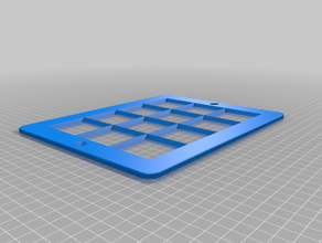 my customized 3d printable keyguard grid-based free-form hybrid aac apps tablets tablet 3d print model - Mito3D